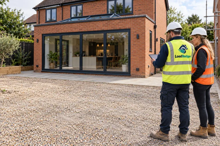 Cleared property forecourt ready for a final handover check
